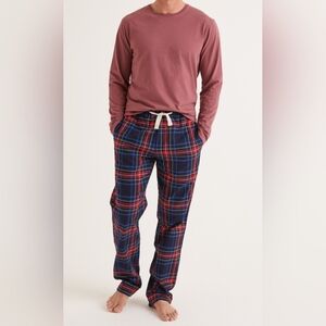 Boden Flannel Pajama Pants Men Sz L Plaid Lounge Pants Cotton Drawstring